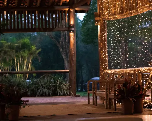 Salão de festa decorado